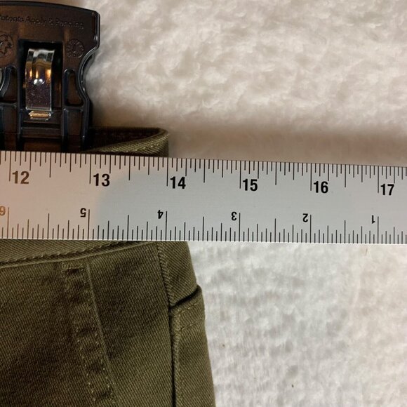 LOGO Lori Goldstein Women's Green Floral Embroidered Boyfriend Pants Size 4 9522 - Picture 9 of 16